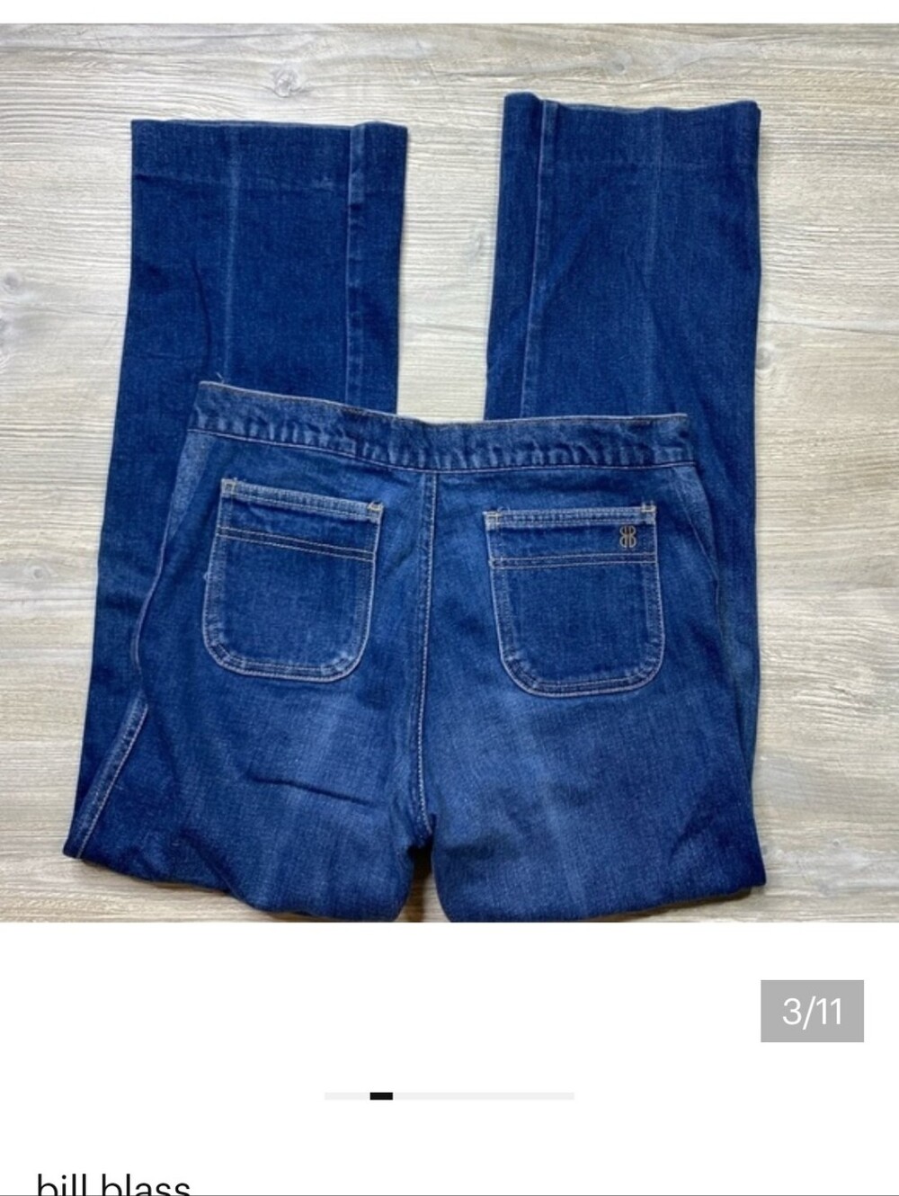 Vintage Bill Blass High Rise Wideleg Jeans